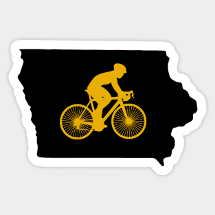 Iowa Bike IA Iowa Hawkeye Colors Sticker